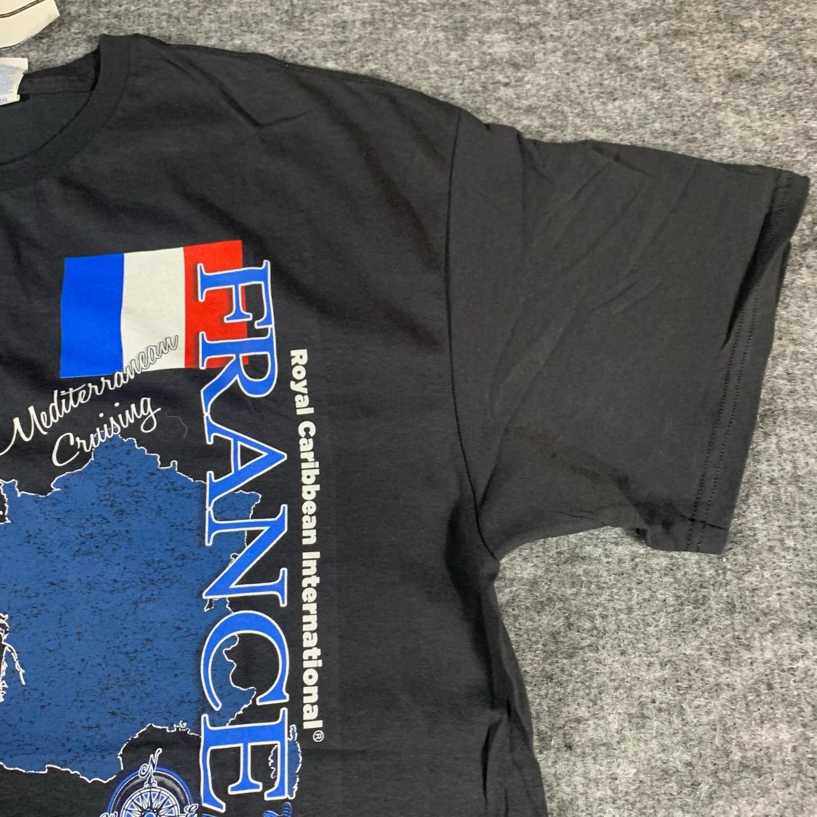 Delta T Shirt Mens 2XL Black France Mediterian Cruising Short Sleeve European