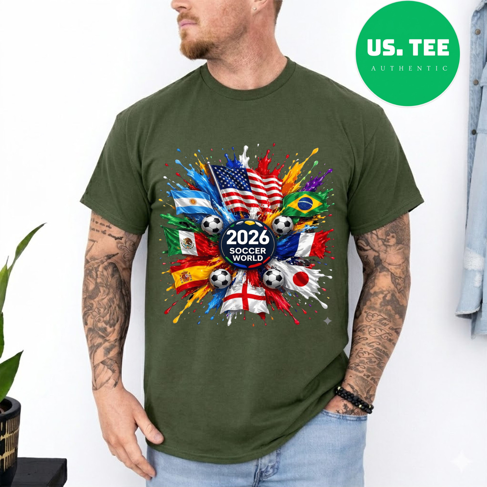 World Soccer 2026 Shirt, 2026 Cup USA Canada Mexico Adults Tshirt,Soccer Fan Tee