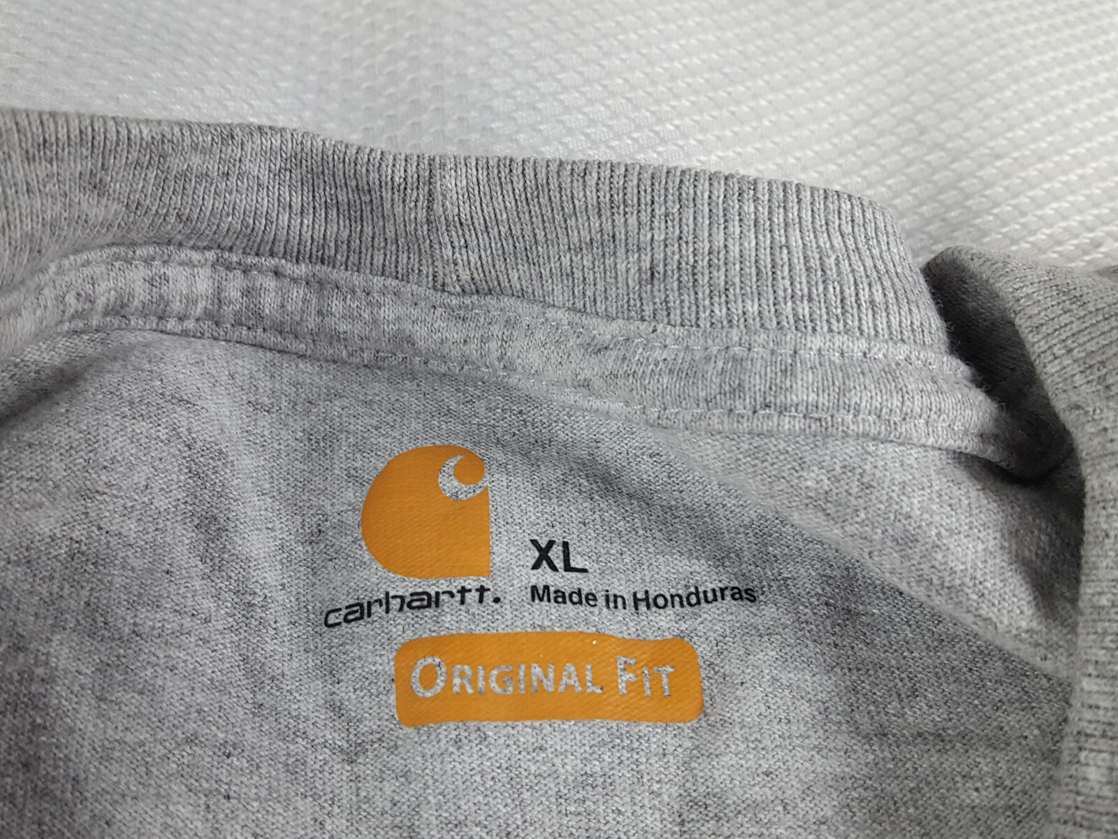 Carhartt Men’s XL Original Fit Gray Short Sleeve Pocket Work Tee T-Shirt