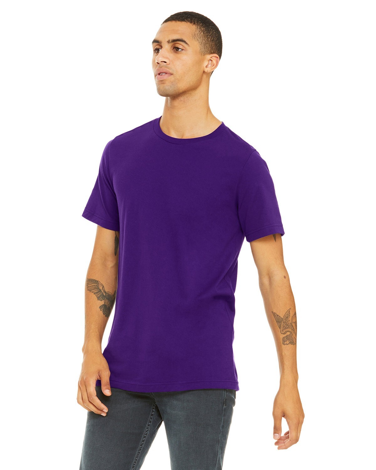 Bella + Canvas 3001C 3XL Team Purple Cotton Jersey Tee Unisex Tshirt