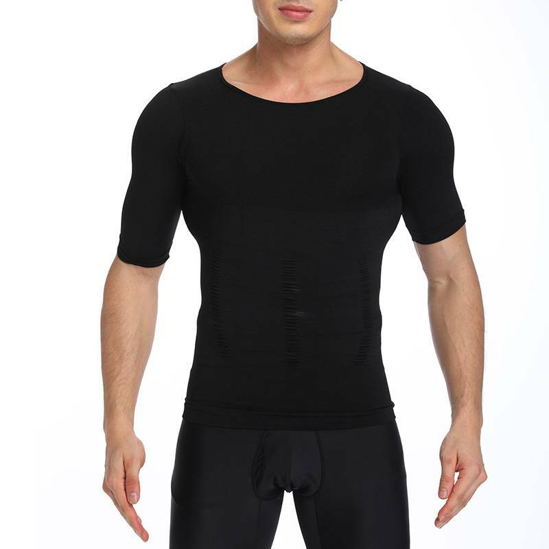 Men T-shirt Male Body Shaper Compression Shapewear Fitness Tummy Control Vest US