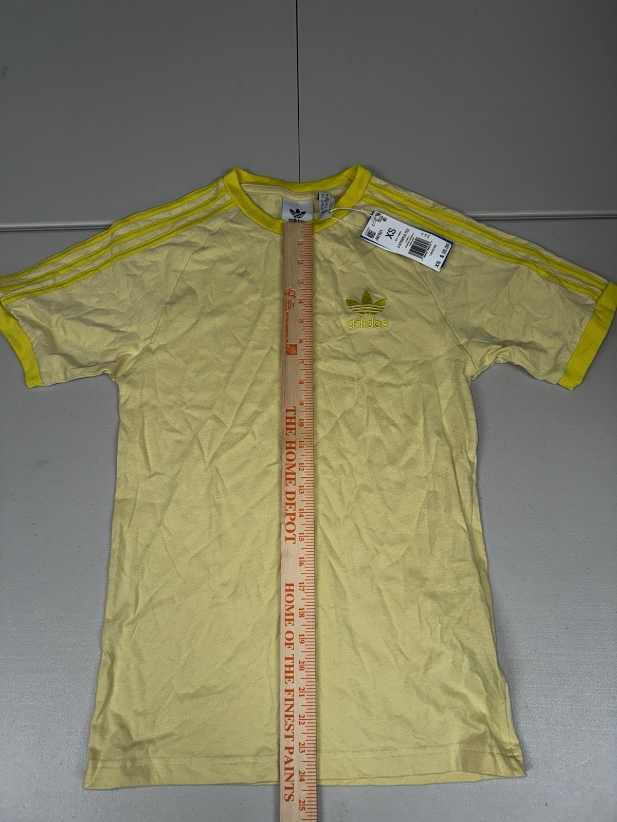 ADIDAS 3-Stripes California Tee Originals Powder Yellow JN7021 Pick Size NWT
