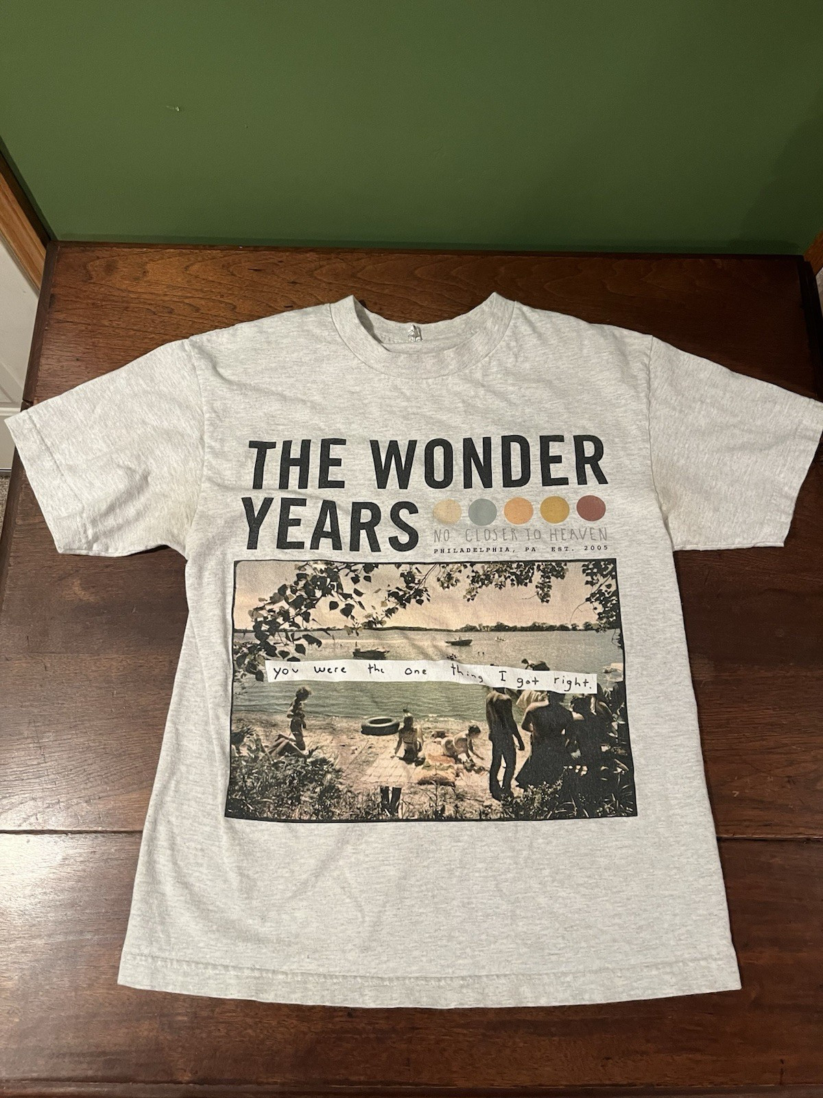 THE WONDER YEARS NO CLOSER TO HEAVEN TOUR ASH COLOR COTTON T-SHIRT