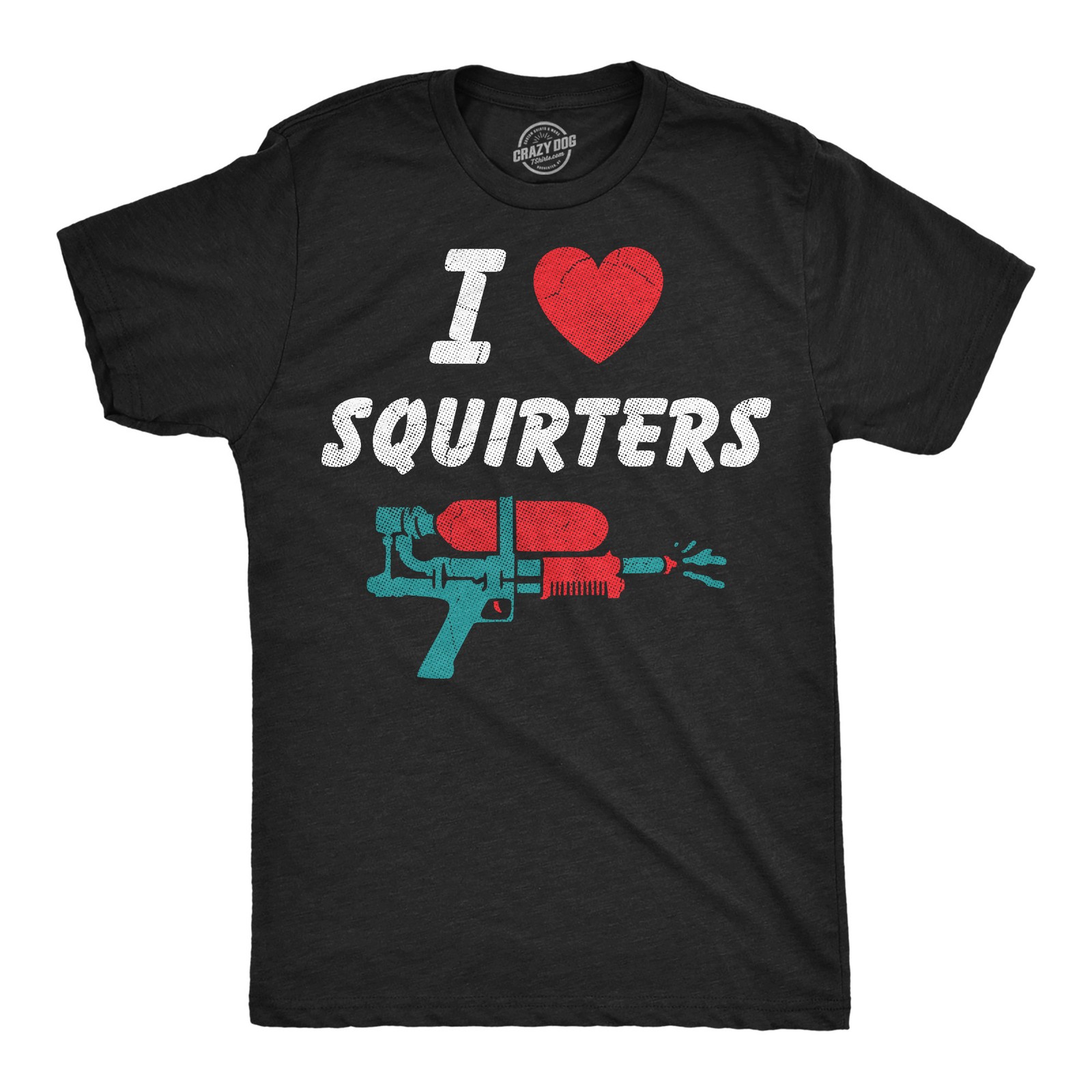 Mens Funny T Shirts I Heart Squirters Sarcastic Water Gun Graphic Novelty Sex