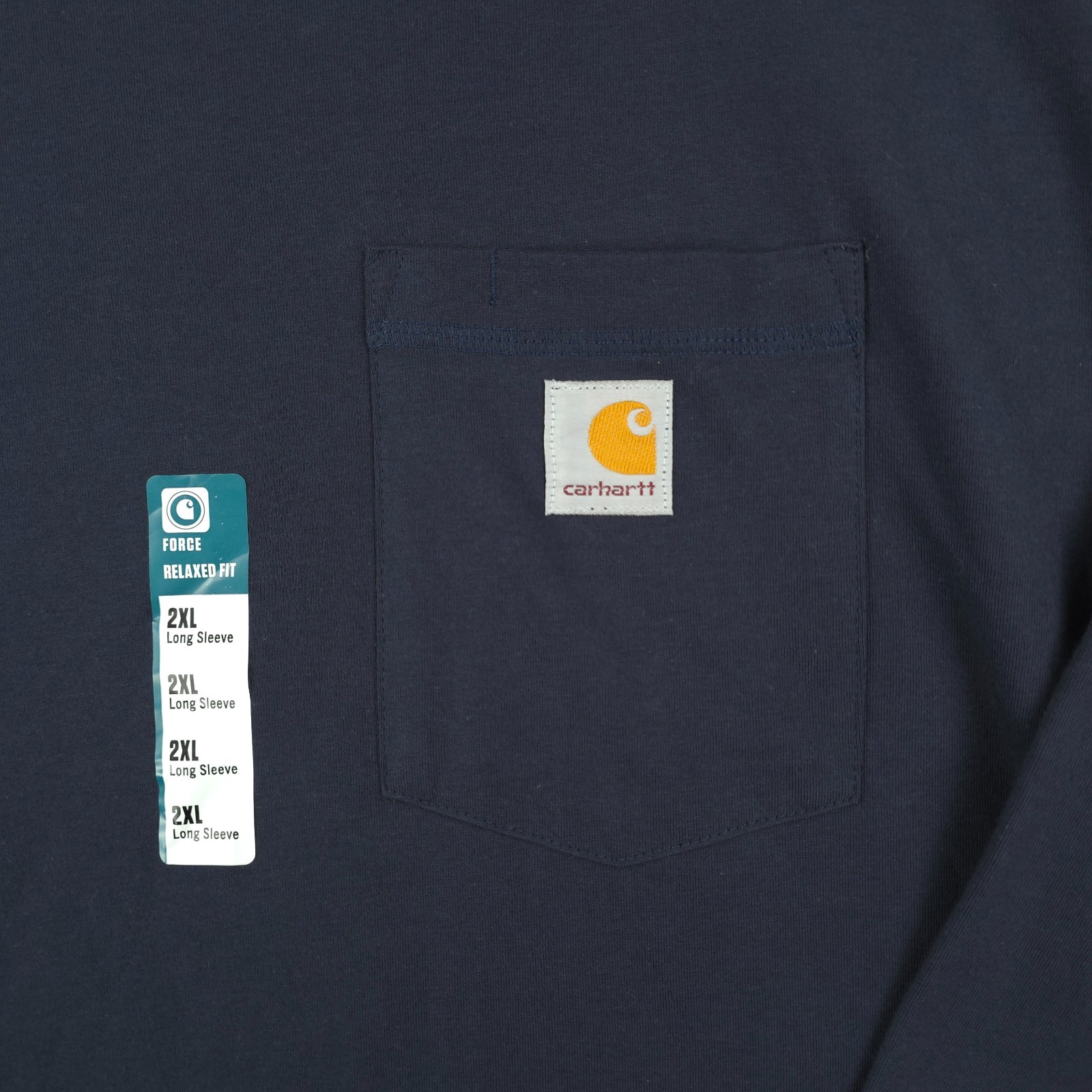 Carhartt Shirt Mens 2XL XXL Blue Long Sleeve Force Moisture Wicking Relaxed Fit