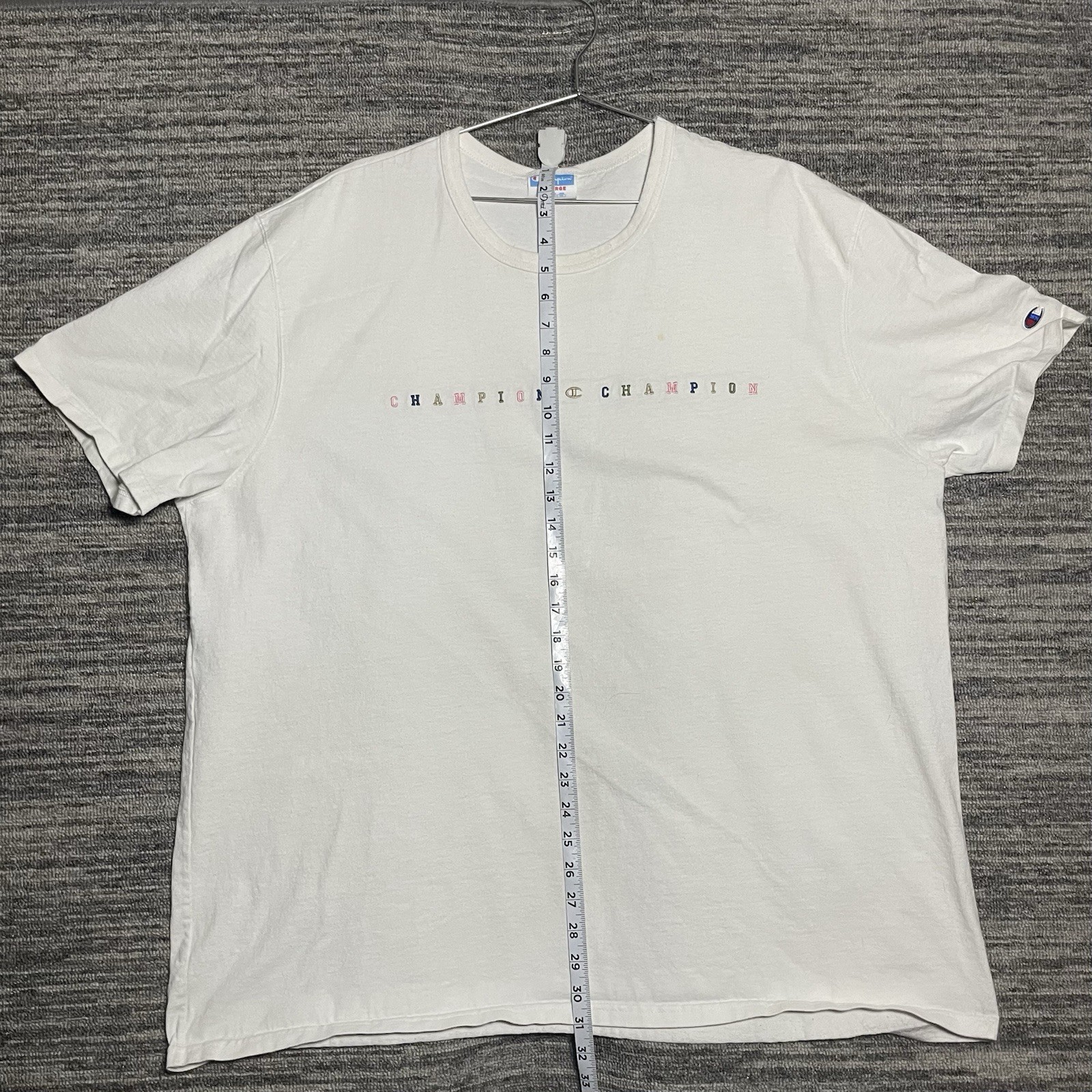 Champion Heritage Men’s Short Sleeve Tee, White/Multi Size 3XL