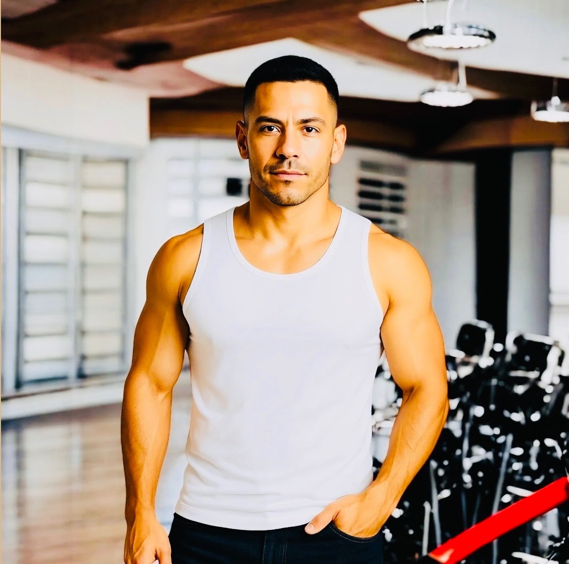 Insta Slim Men’s Slimming Compression Tank Top Shapewear Black White