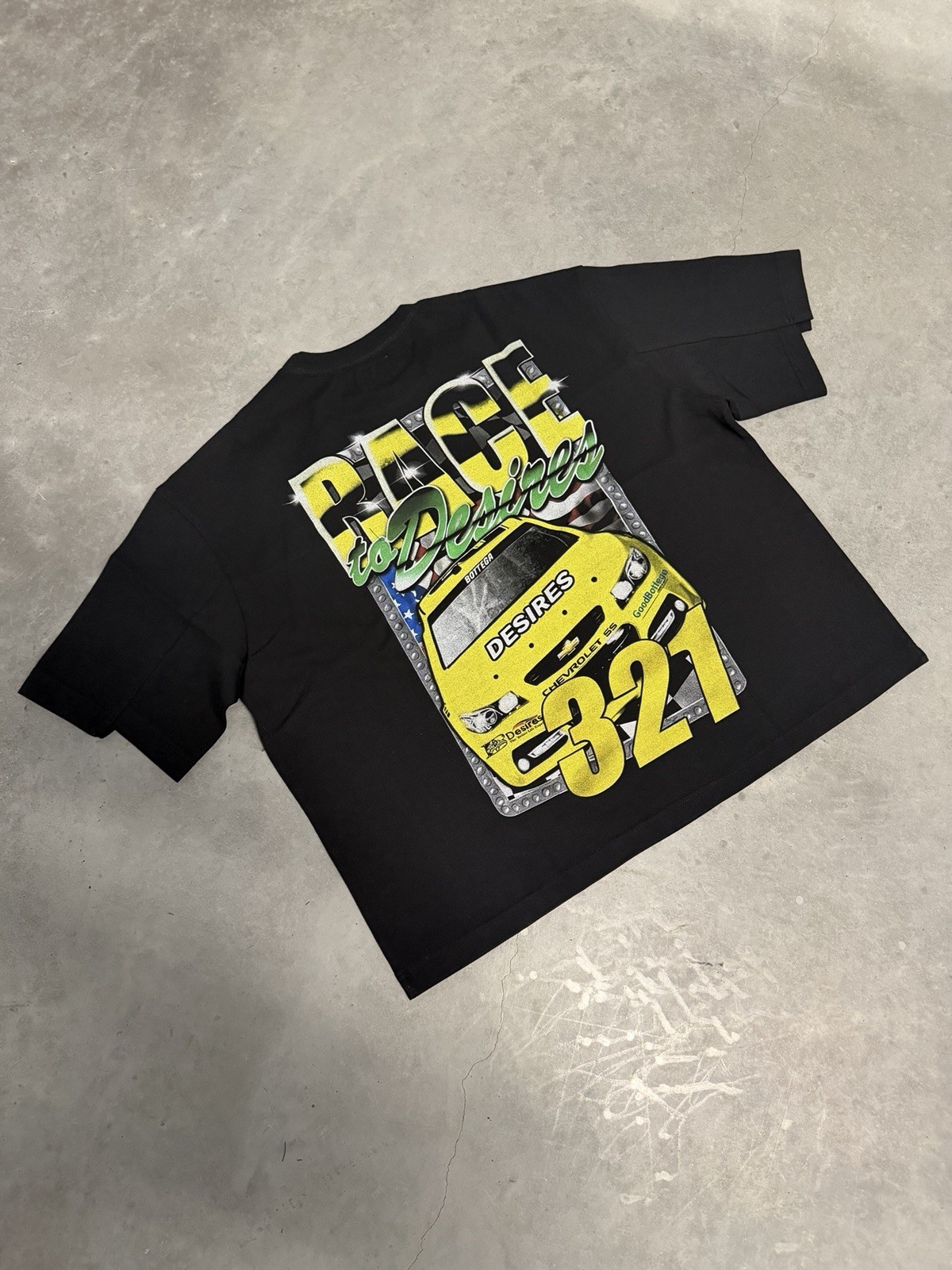 Bottega Desires Race Tee Black 100% AUTHENTIC BRAND NEW FAST SHIPPING