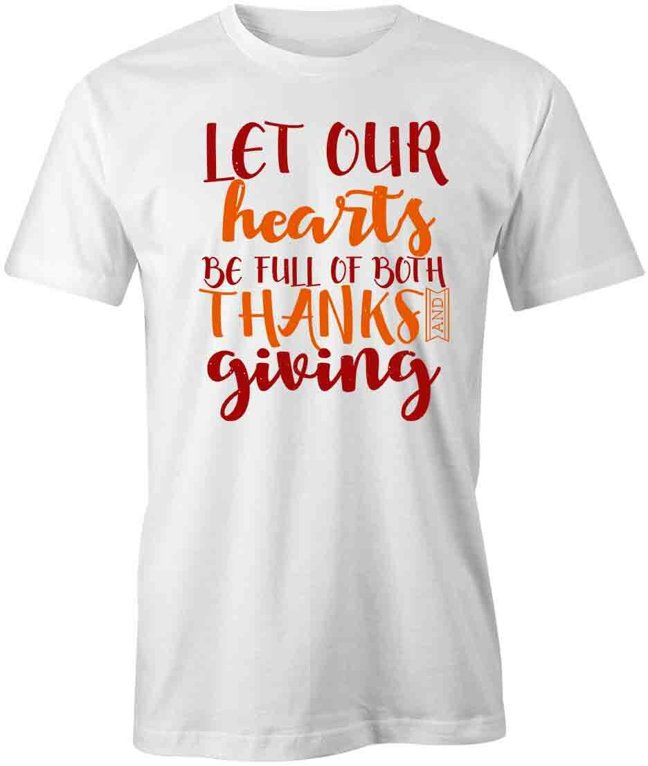 HEARTS FULL OF THANKS & GIVINGTee Short-Sleeved Cotton HOLIDAY CLOTHING S1WS469