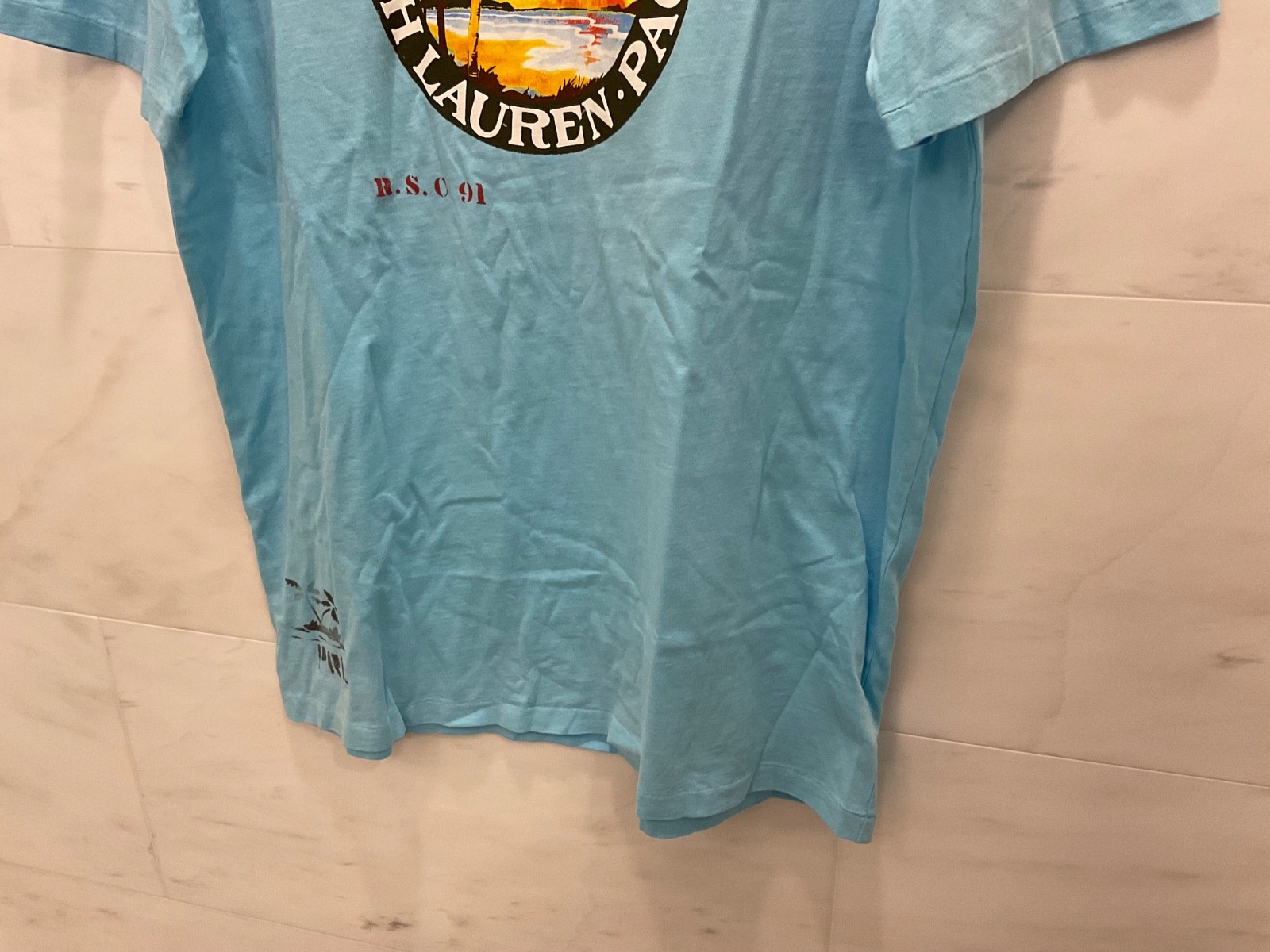 Polo Ralph Lauren Aqua “Ralph Lauren 1967 Pacific” Beach Short Sleeve T Shirt