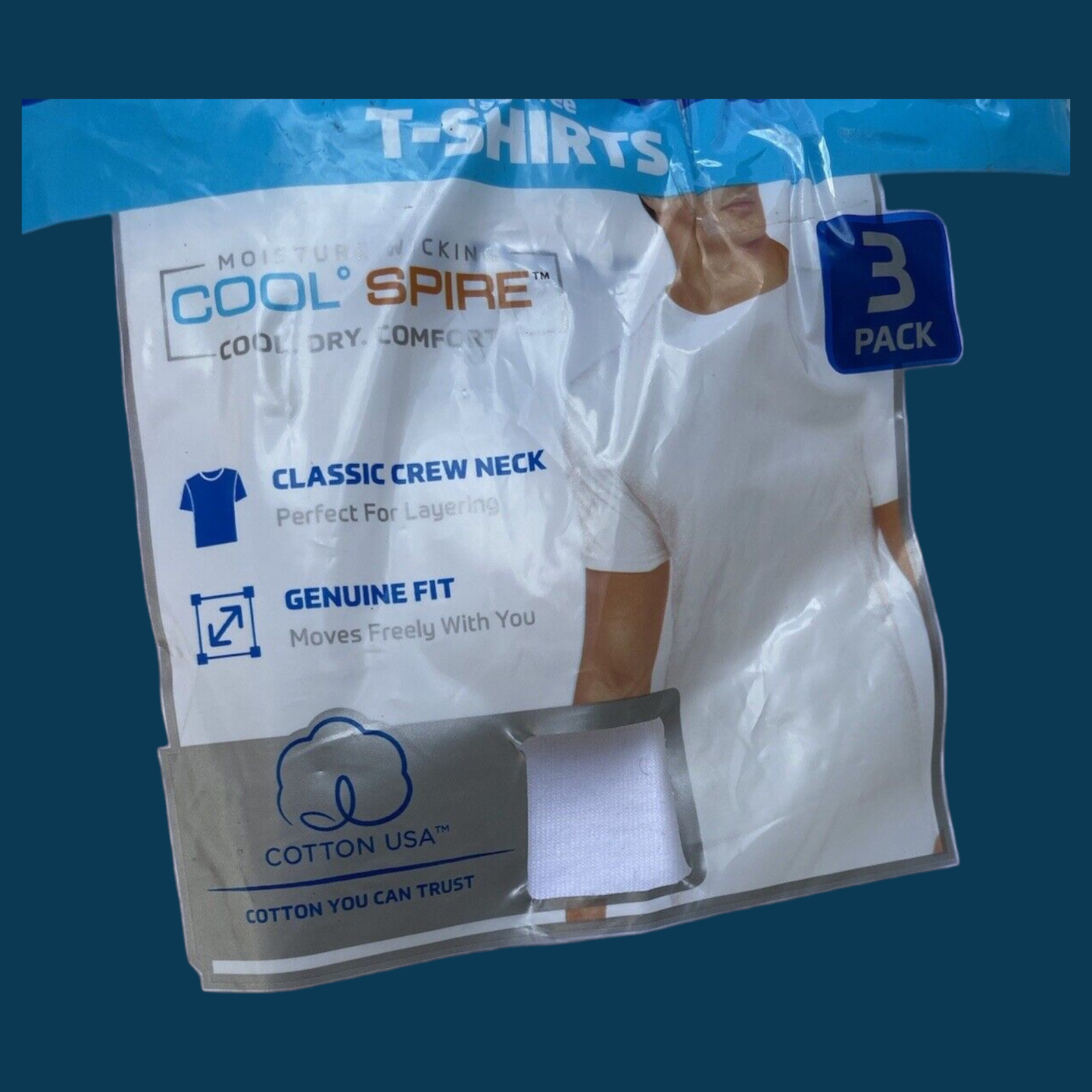 Gildan Men’s Crew T-Shirts 3 Pack White 3XL/3TGTag-Free 100% Cotton New Sealed