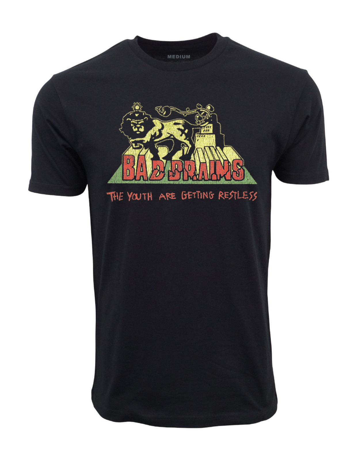 90’S BAD BRAINS THE YOUTH ARE GETTING RESTLESS GRAPHIC BLACK T-SHIRT
