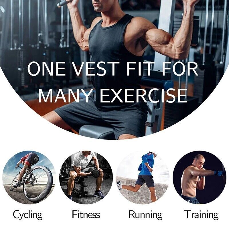 Men Cooling Weighted Workout Shaping Vest Weight Loss Slim Sleeveless Tank Top