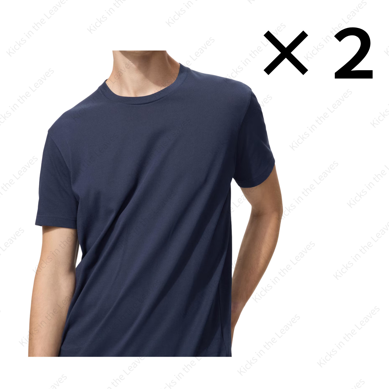 [2PCS SAME COLOR] UNIQLO Dry collar crew neck T-shirt XS-4XL 16Colors Unisex NWT