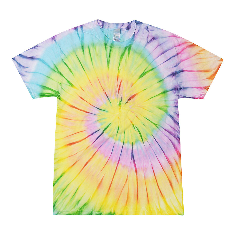 Multi-Color Tie Dye T-Shirts, Kids & Adults Short Sleeve Cotton Colortone