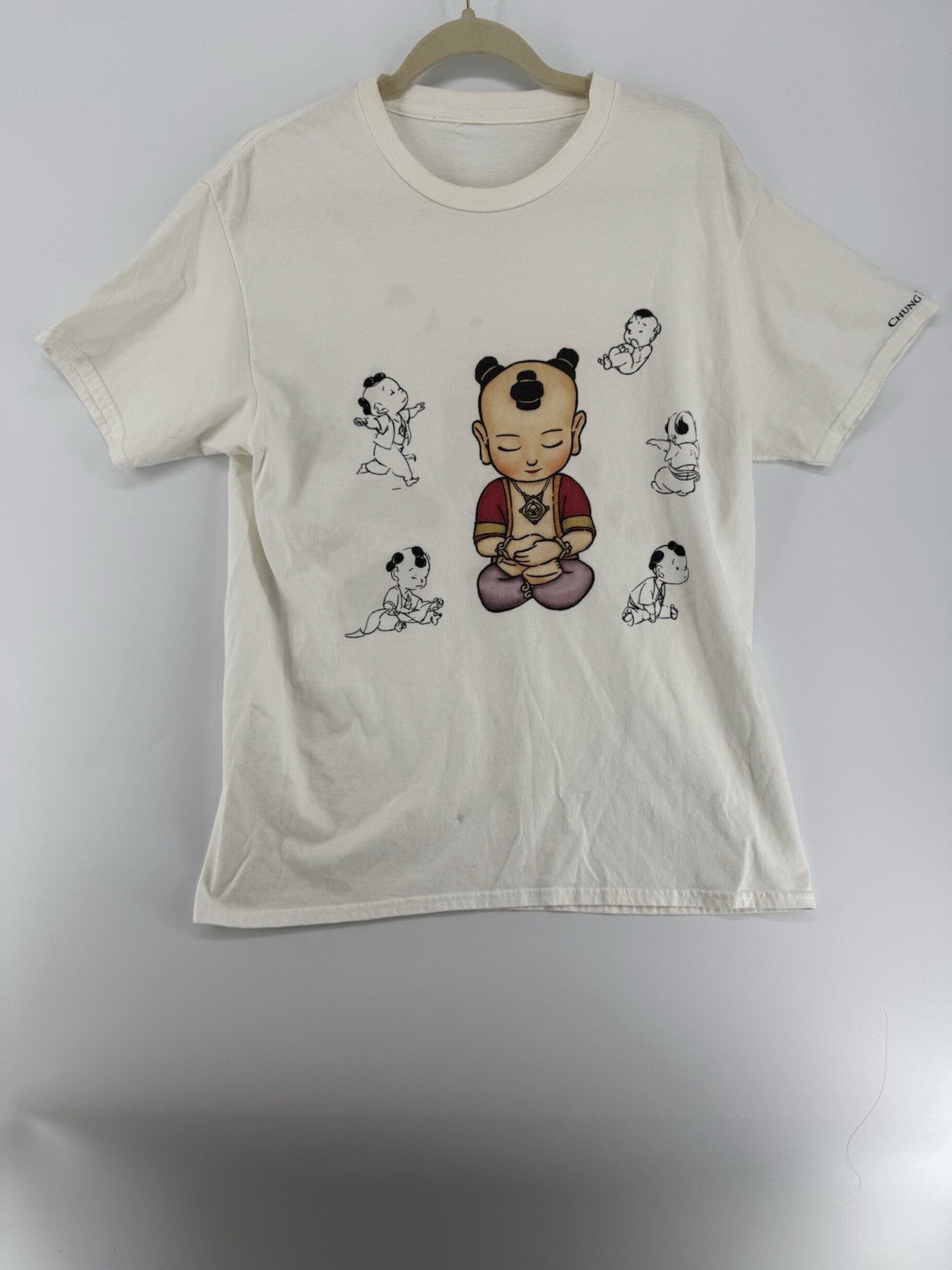 Bay Buddha T Shirt Size Unknown See Measurements, W/stain