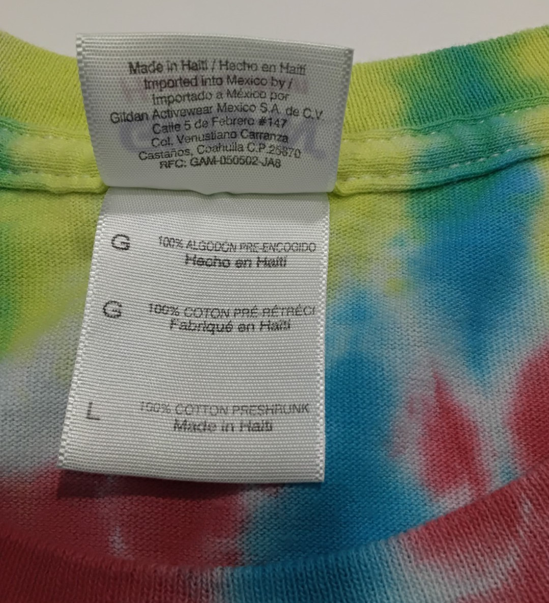 New Tie Dye Men’s T-Shirt Red Yellow Adult Large Multicolor Summer Spiral