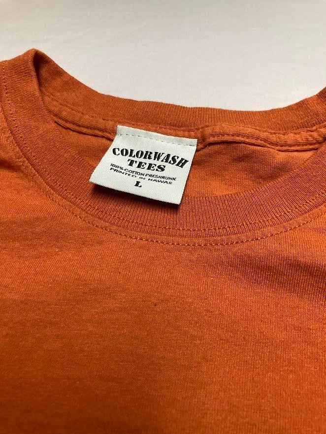 Hang Loose Hawaii T-Shirt Size Large Burnt Orange Shirt with Grapics