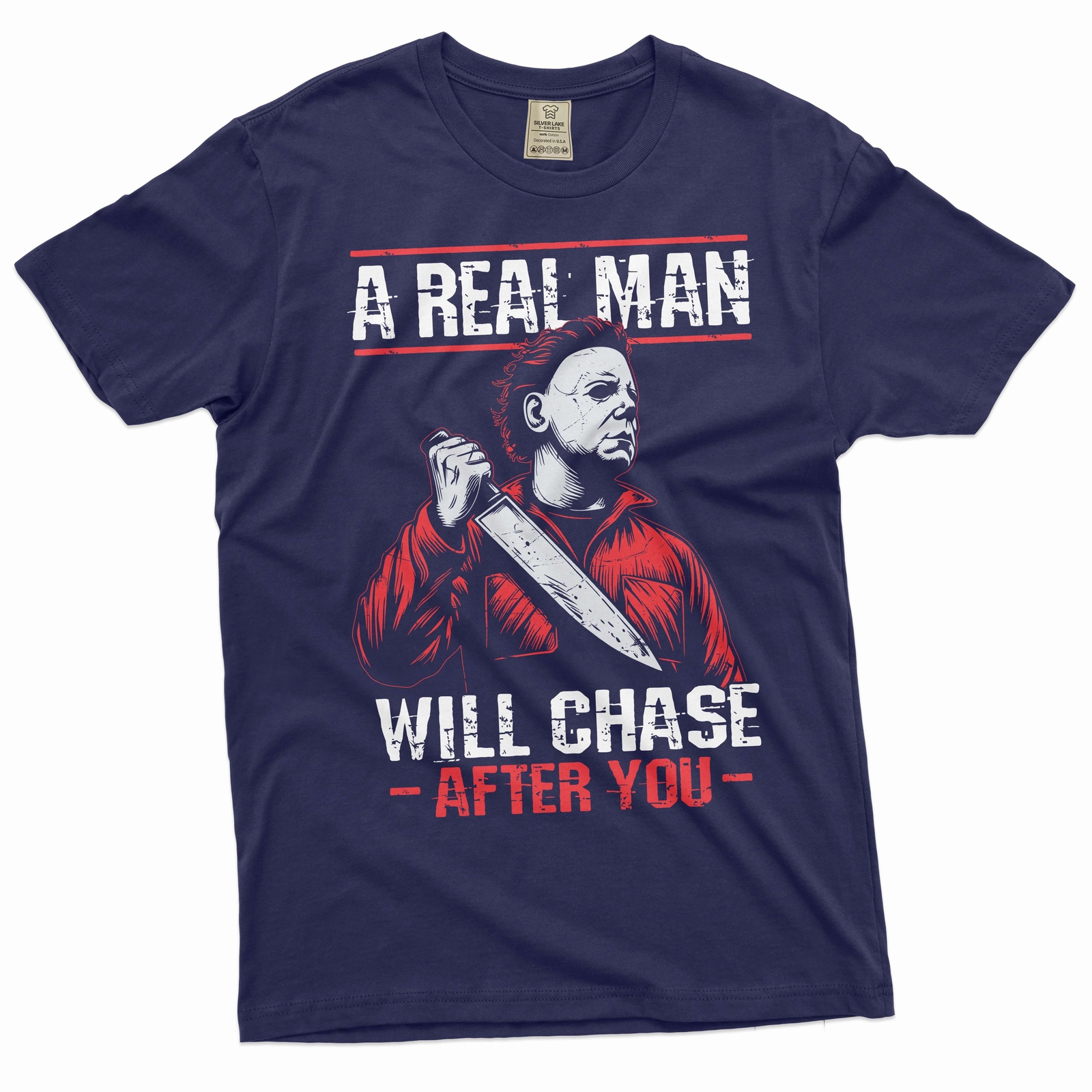 Men’s Scary Halloween Shirt Horror Movie Tee Serial Killer T-Shirt For Him Men