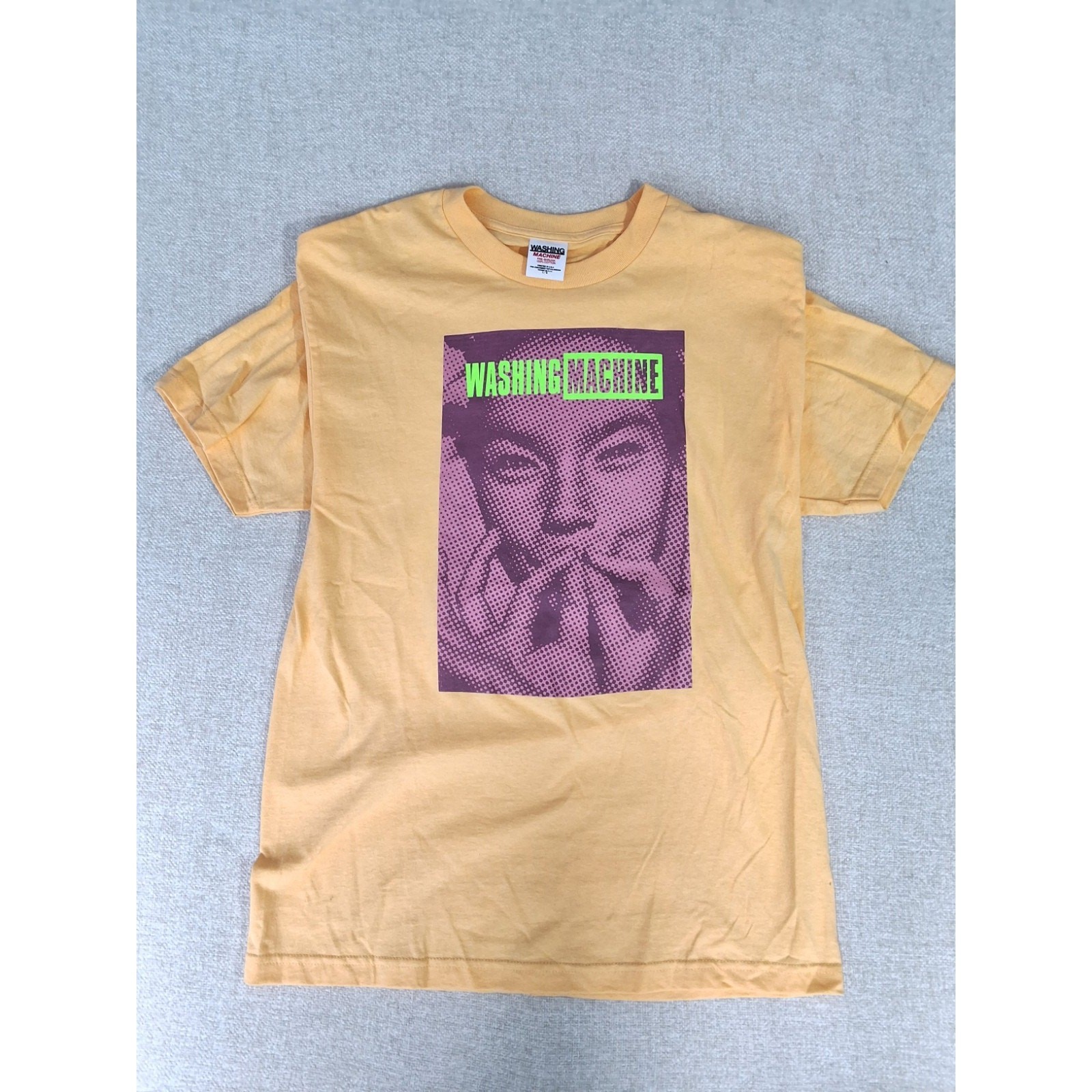 Washing Machine Peach Graphic Shirt Mens Large USA Print Streetwear NWOT