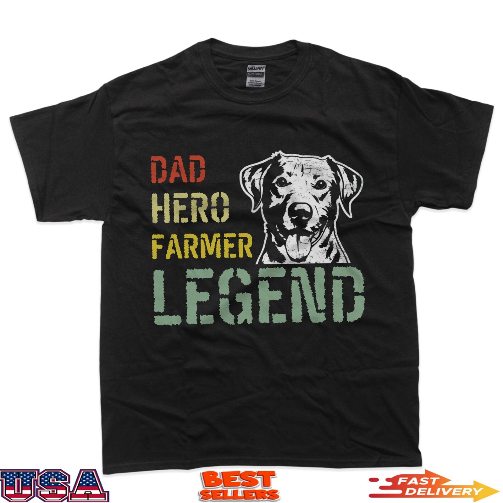 Dad Hero Farmer Legend Father’s Day Farming Father Figure T-Shirt