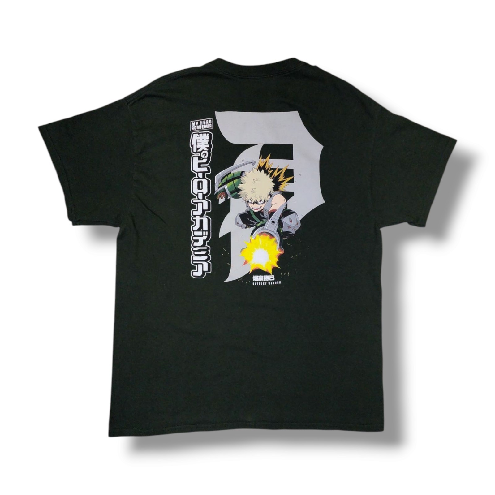 Primitive My Hero Academia Katsuki Bakugo Crew Neck Forest Green T-Shirt Men’s L