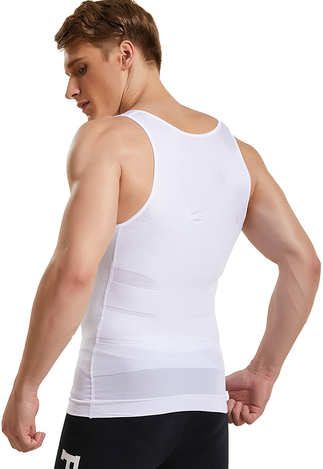 US Men Slimming Body Shaper Posture Corrector Vest Abdomen Compression Tank Tops