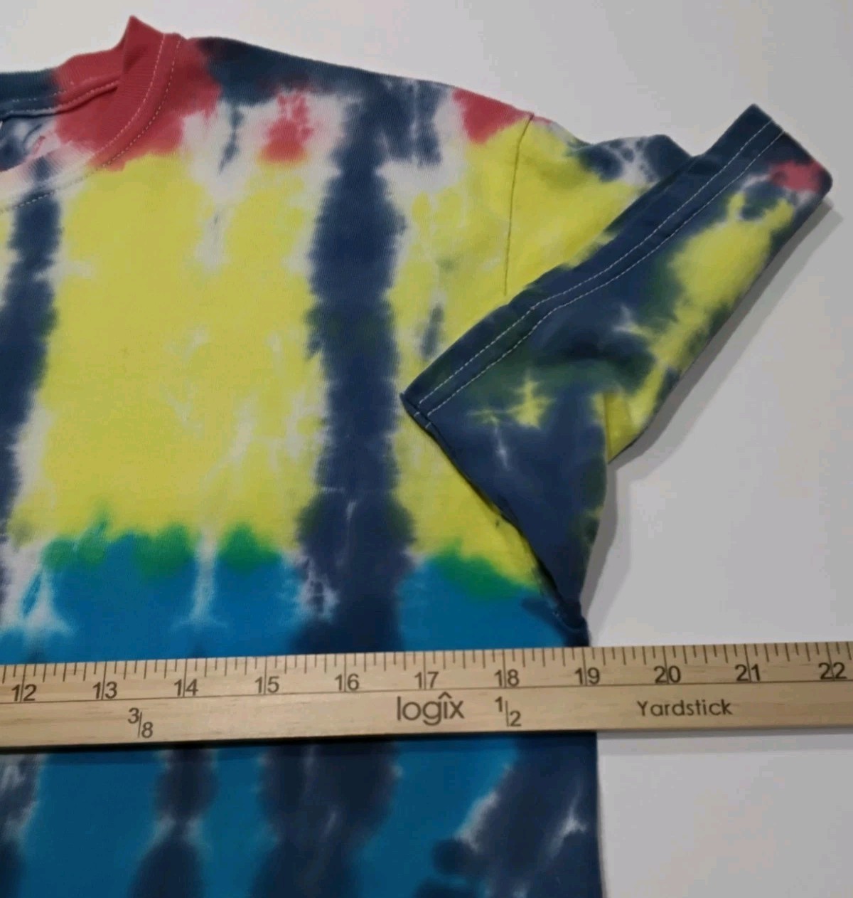 New Tie Dye Men’s T-Shirt Red Yellow Adult Medium Multicolor Summer Spiral