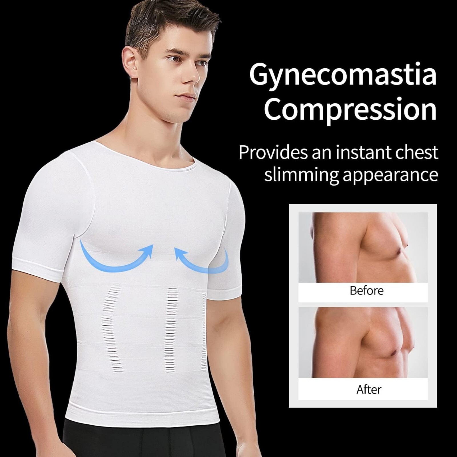 Fajas Para Hombres Faja Reductora De Hombre Men Tee Shaper Tummy Control T shirt