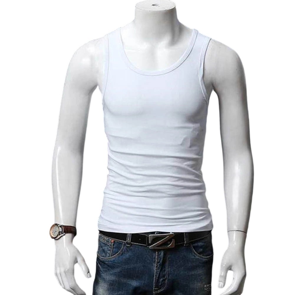 Men’s U-Neck Tank Top Sleeveless Fitness Vest for Gym Training and Sports Use