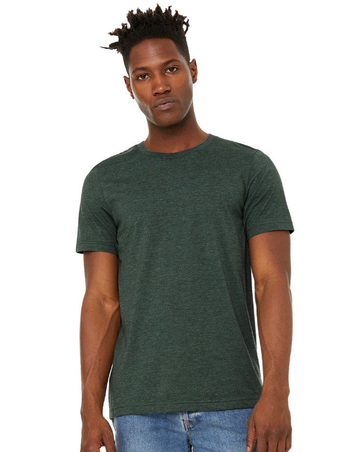 Bella + Canvas 3301C Sueded T-Shirt Heather Forest Unisex Blank Tee S-XL NWT
