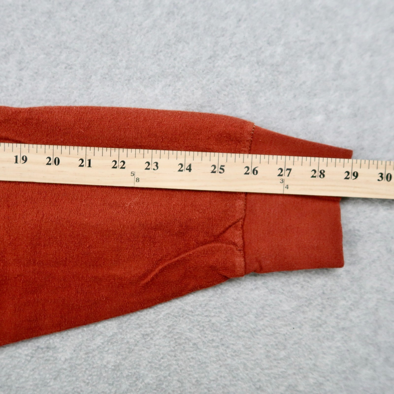 Y2K Levis Signature Henley Shirt Mens L Burnt Orange Long Sleeve Contrast Stitch