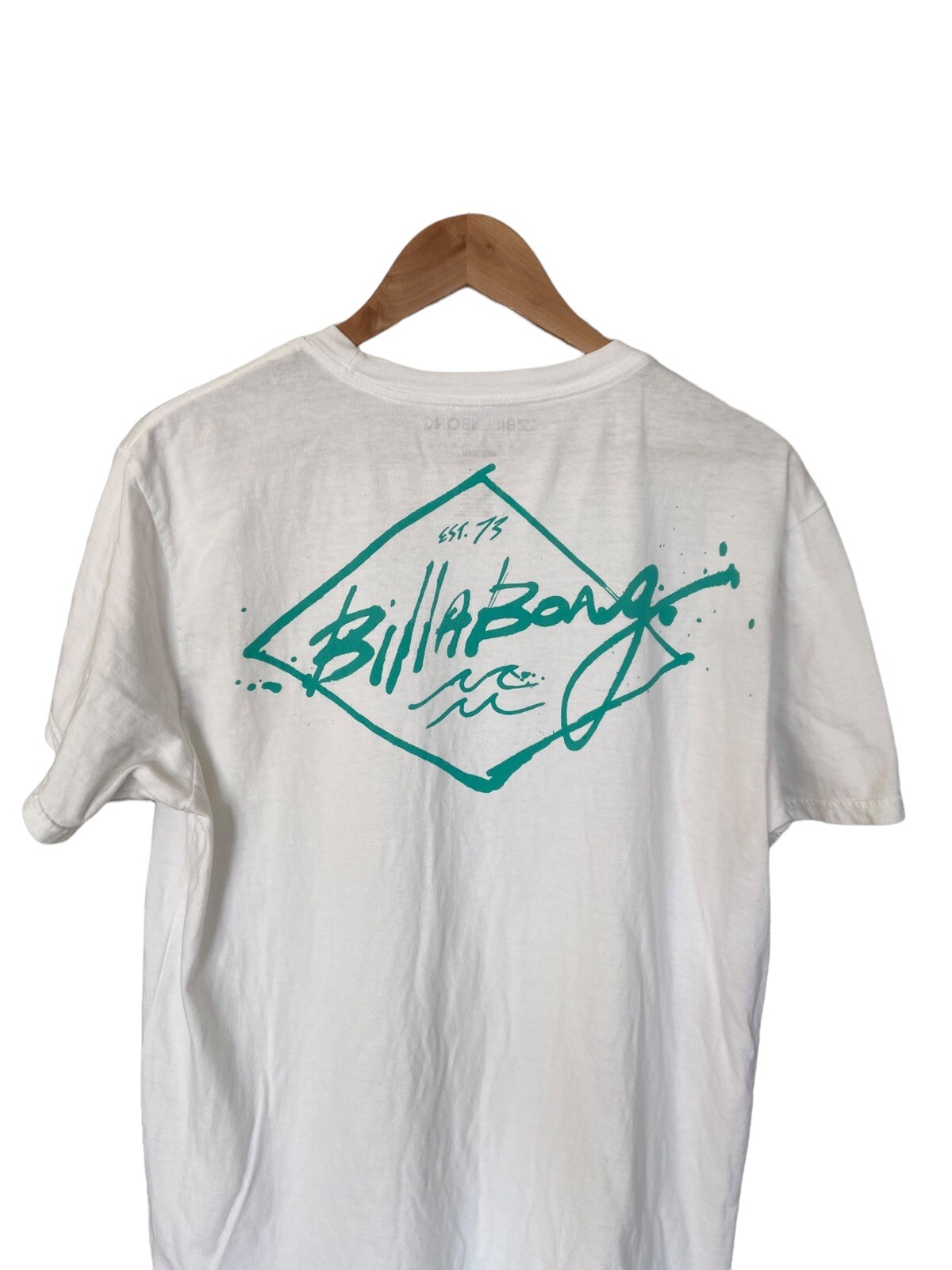 Billabong The Core Tee Shirt White 100% Cotton Mens Size L EUC