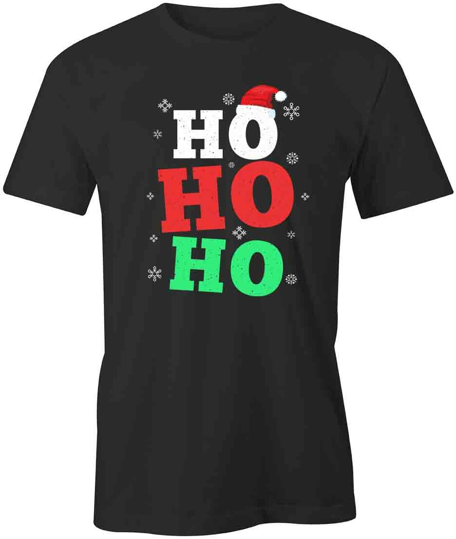 HO HO HO TShirt Tee Short-Sleeved Cotton CLOTHING HOLIDAY S1BCA181