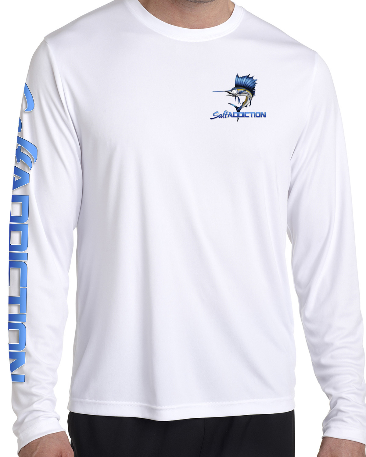 Salt Addiction t shirt Saltwater microfiber fishing long sleeve 50+ uv life