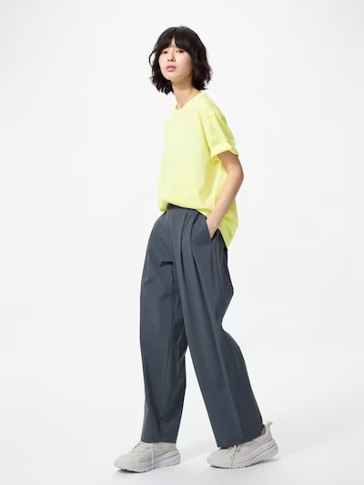 [2PCS SAME COLOR] UNIQLO Dry collar crew neck T-shirt XS-4XL 16Colors Unisex NWT