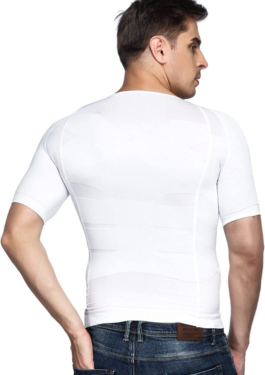 Men Slimming Body Shaper Gynecomastia Posture Corrector Vest Compression Shirt