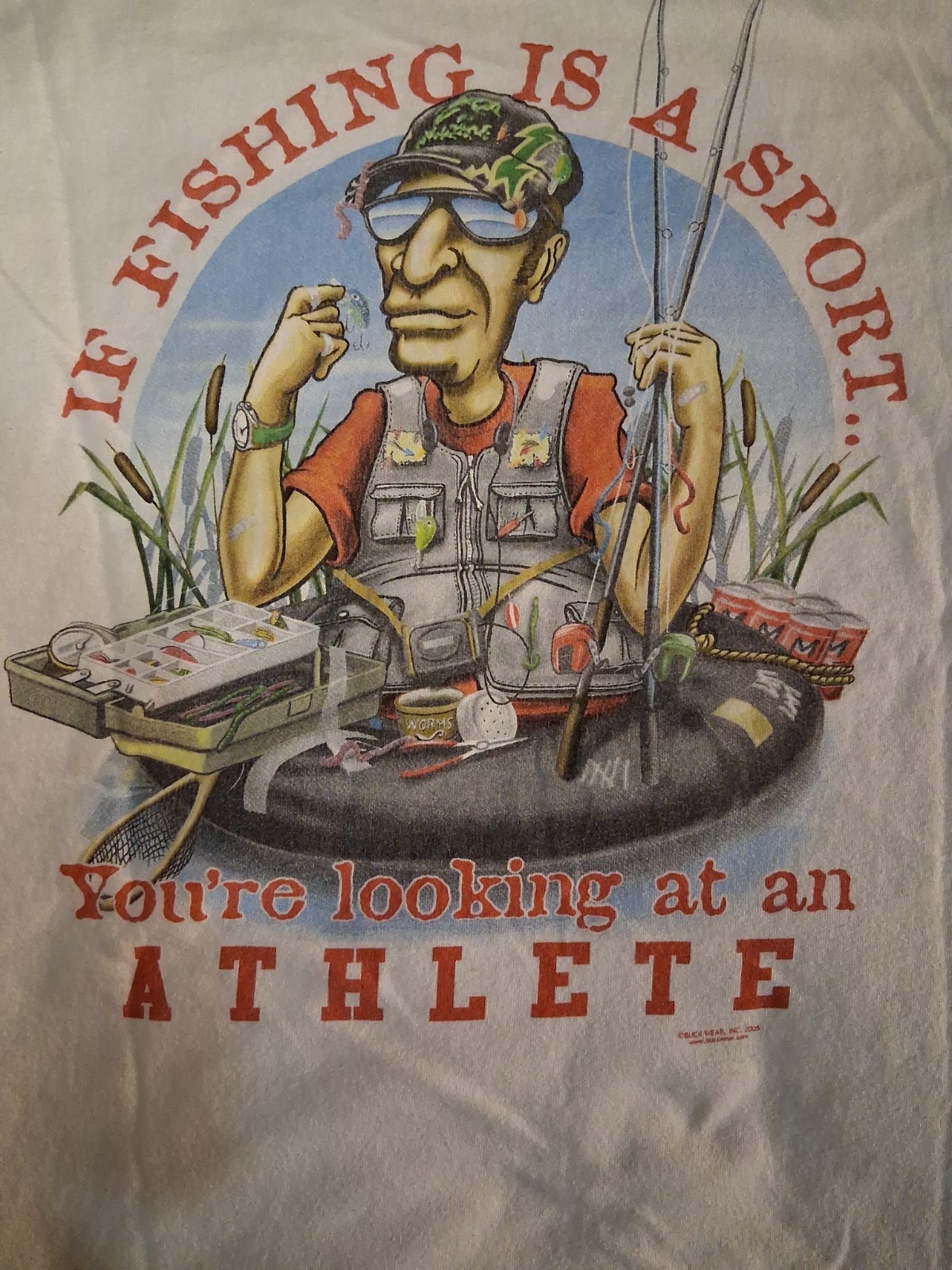 Delta Magnum Weight Funny Vintage 90s White Redneck Sportsman Shirt Size XL