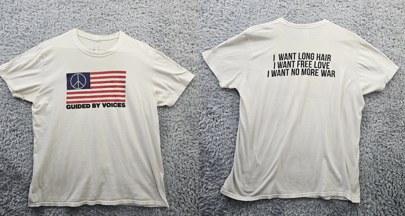 Guided by Voices Band American Flag Peace T Shirt Full Size S-5XL