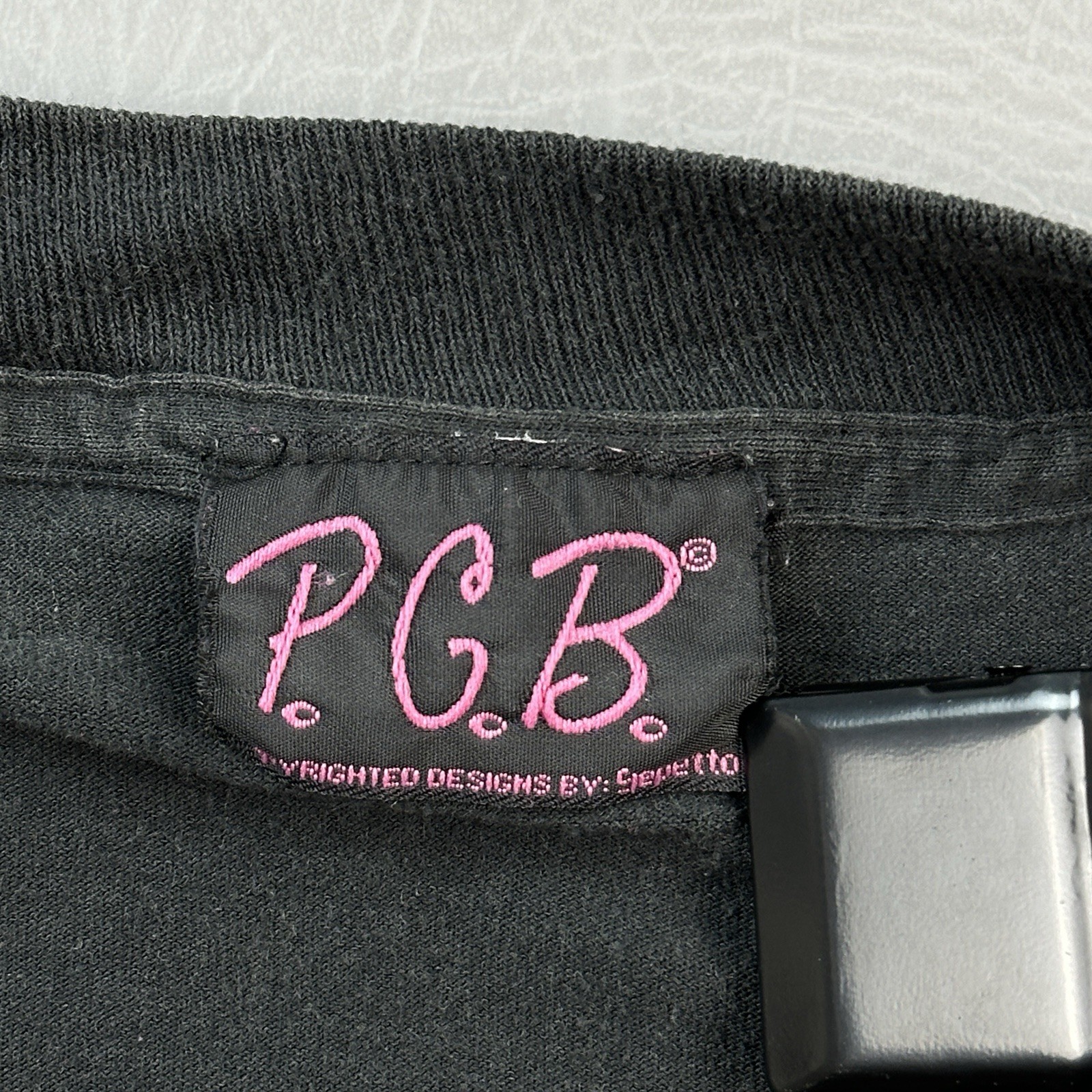Vintage PGB Gepetto Shirt Mens 2XL Black Southwestern Beaded Gem Studded Art Tee