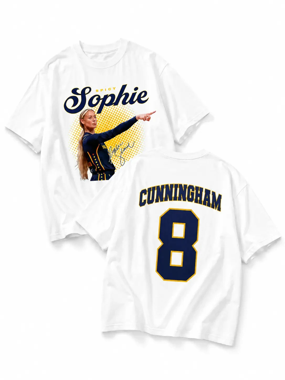 Unisex Sophie Cunningham #8 Double Sided Basketball T-Shirt, Game Day Oversized