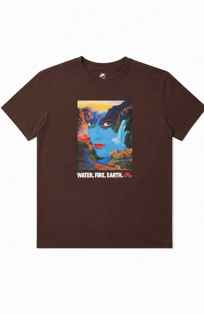 Nike The Nike Tee Brown Logo Graphic Crew Neck T-Shirt Men’s M