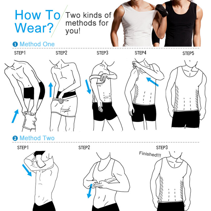 Men’s Slimming Body Shaper Belly Chest Gynecomastia T-Shirt Compression Tank Top