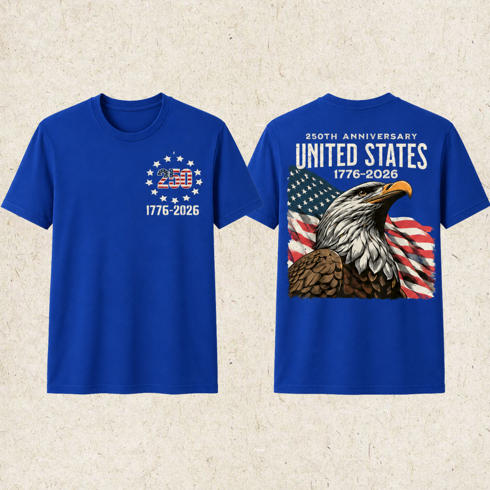 250 Anniversary USA Tee America 250th Unisex Front and Back T-Shirt