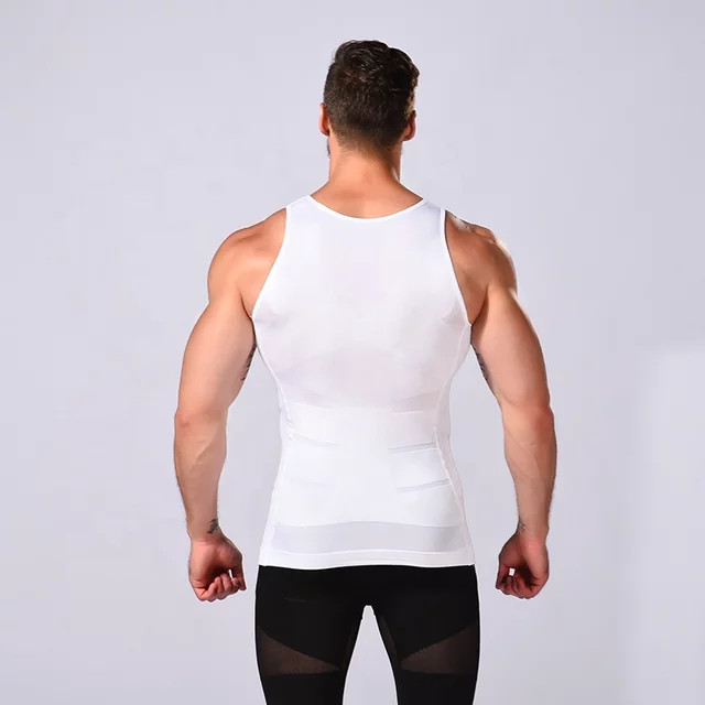 Men’s Slimming Body Shaper Vest Abs Abdomen Compression Workout Tank Tops…
