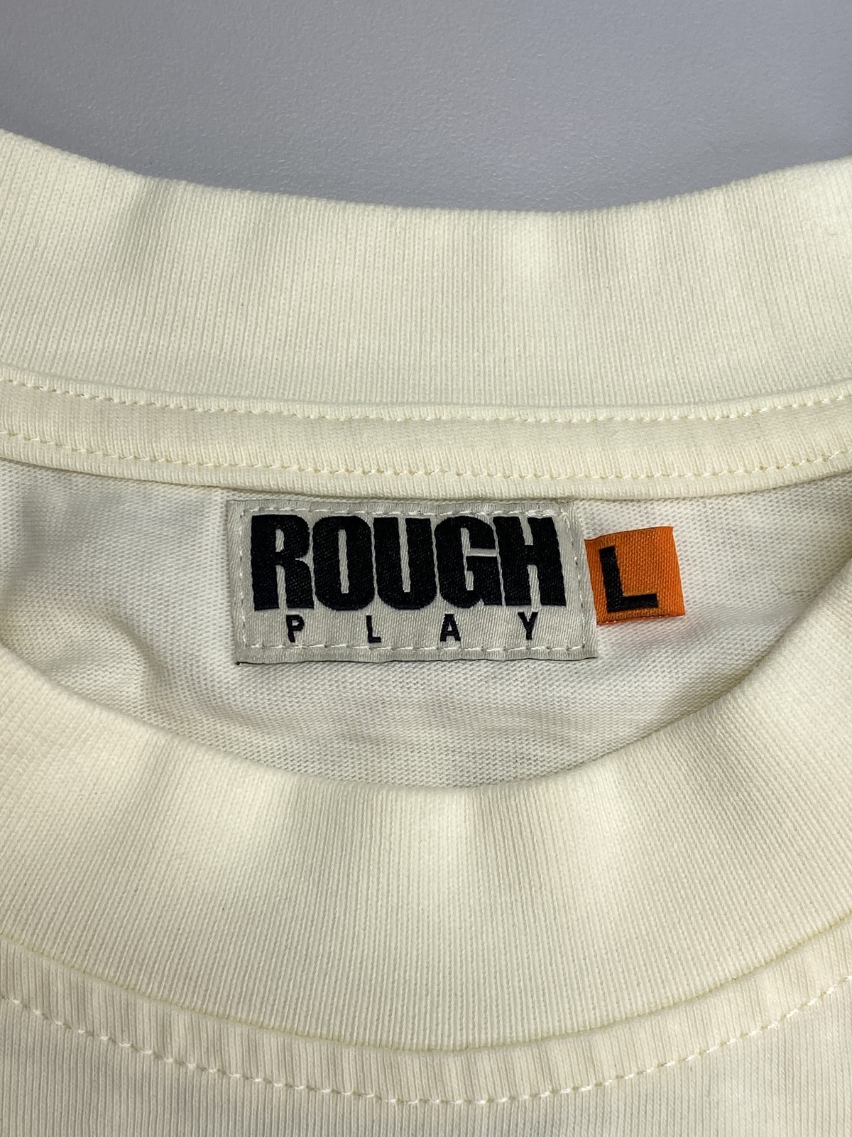 RoughPlay Unisex T-Shirt Beige/Multi Size L SunShower Long Sleeve Graphic Print