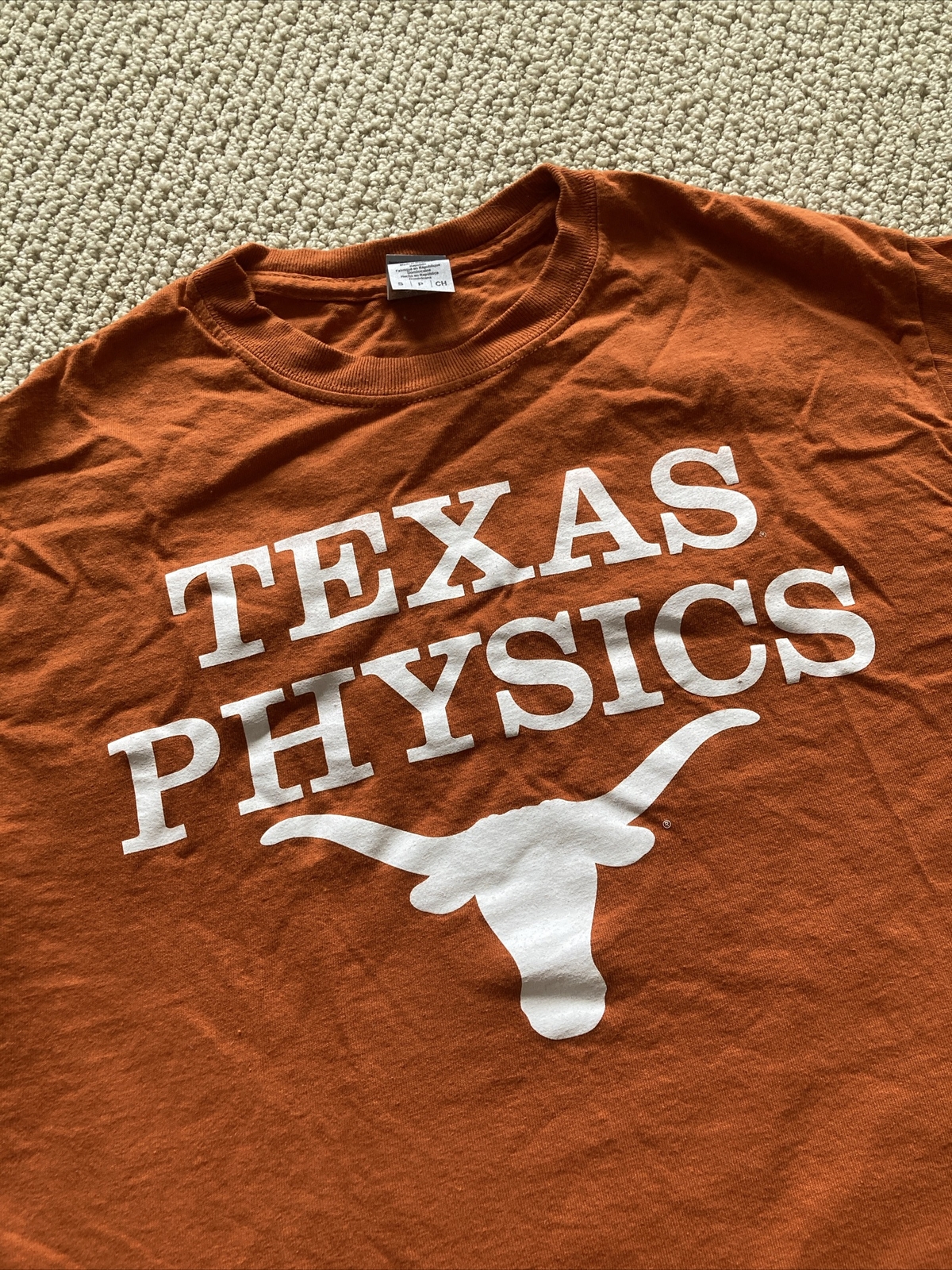 NEW Gildan Texas Physics UT Longhorns T-Shirt Size Small Unisex Burnt Orange
