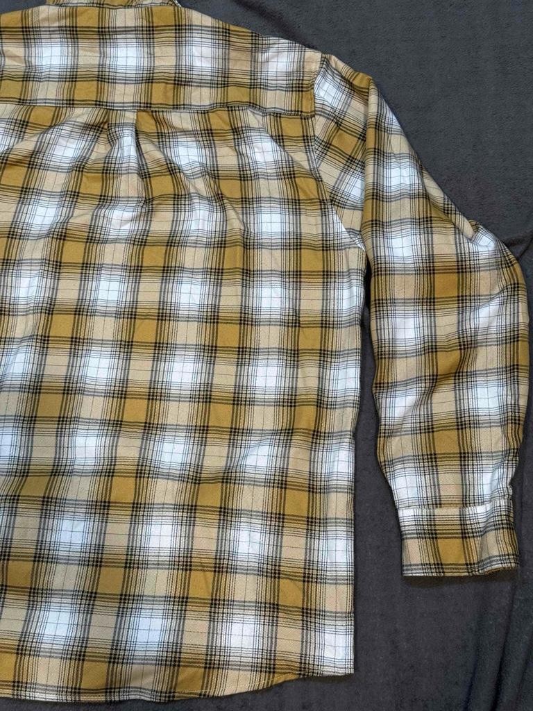 DIXXON Lager Flannel Men 2XL XXL Brown Plaid Pleated Button Up Biker Brew