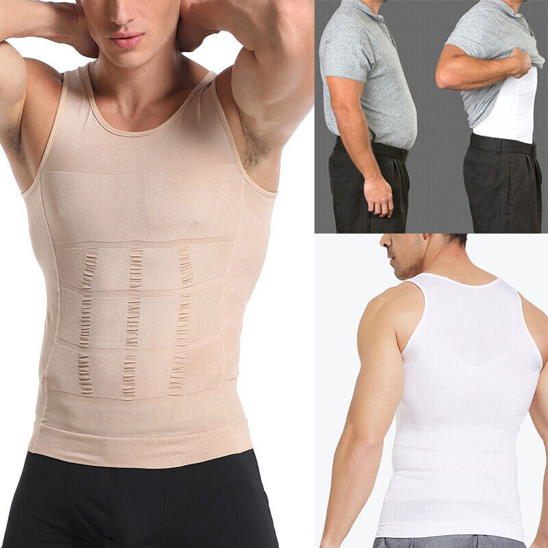 FAJAS Men Body Slimming Tummy Shaper Belly Underwear Shapewear Undershirt Vest
