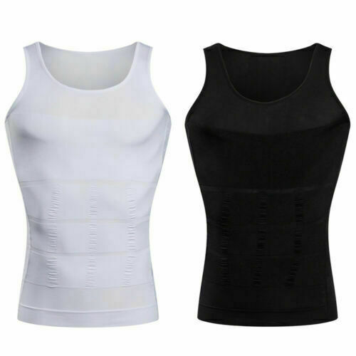 Men’s Compression Shirt to Hide Gynecomastia Moobs Slimming Body Shaper Vest Top
